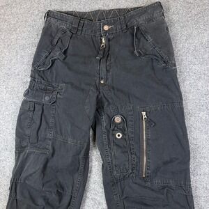 Vintage Polo Ralph Lauren Paratrooper Pants Mens 32x32 Black Military Cargo RARE